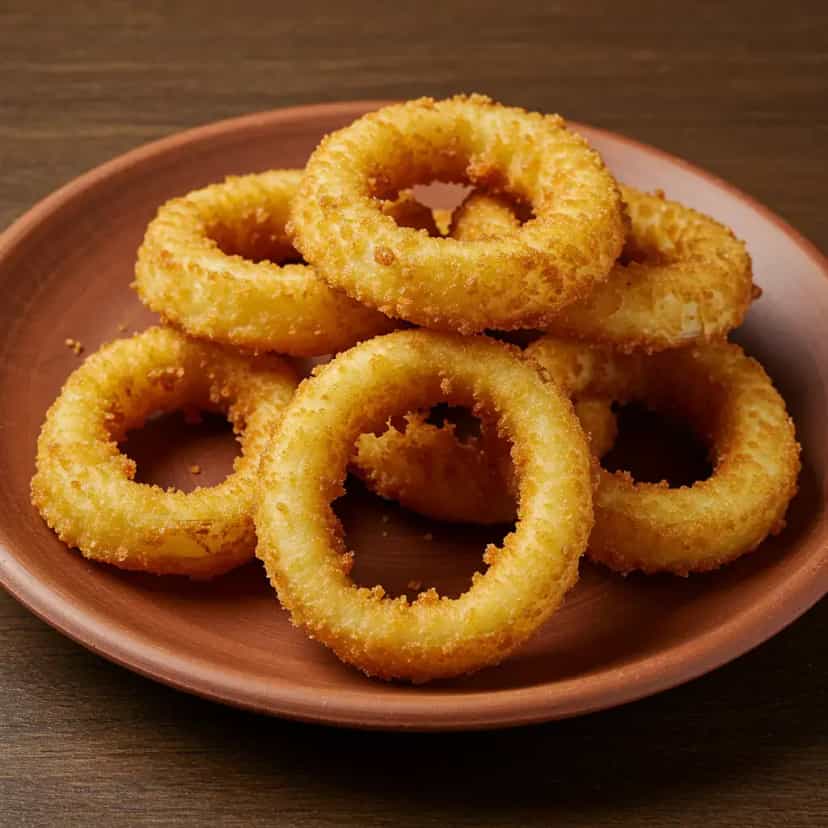 Foto deliciosa de Anéis de Cebola Crocantes pronta para servir - Salgadinhos