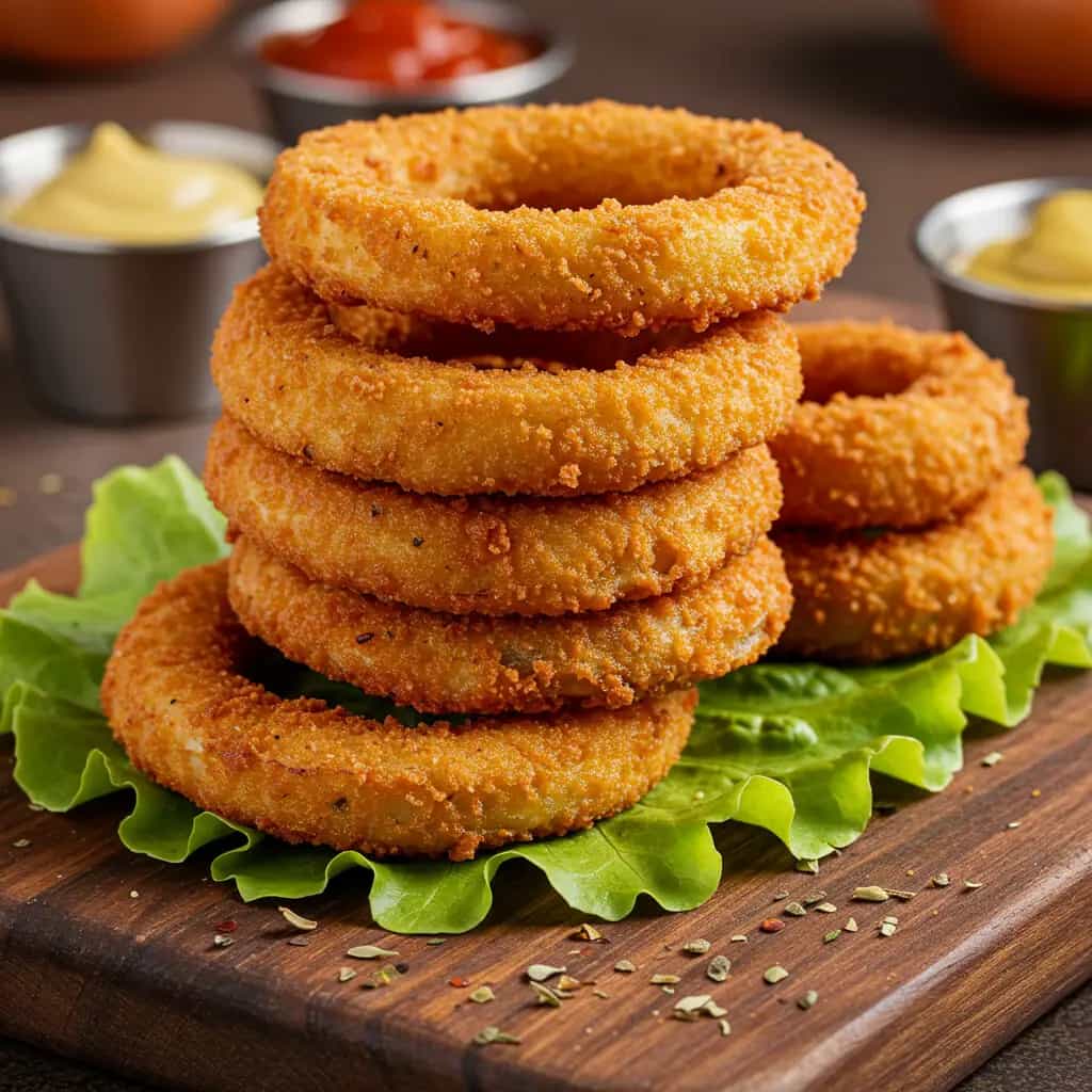 Anéis de Cebola Crocantes