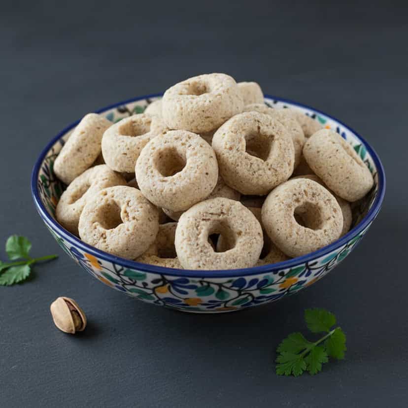 Foto deliciosa de Anéis de Dama pronta para servir - Snacks Assados
