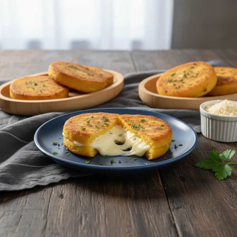 Foto deliciosa de Arepas de Queijo pronta para servir - Lanches de Padaria