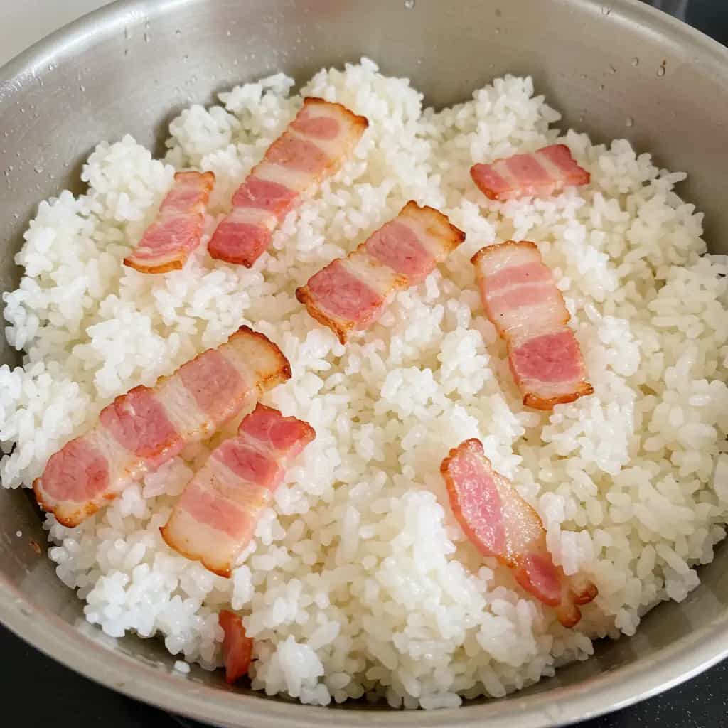 Arroz com Bacon Crocante