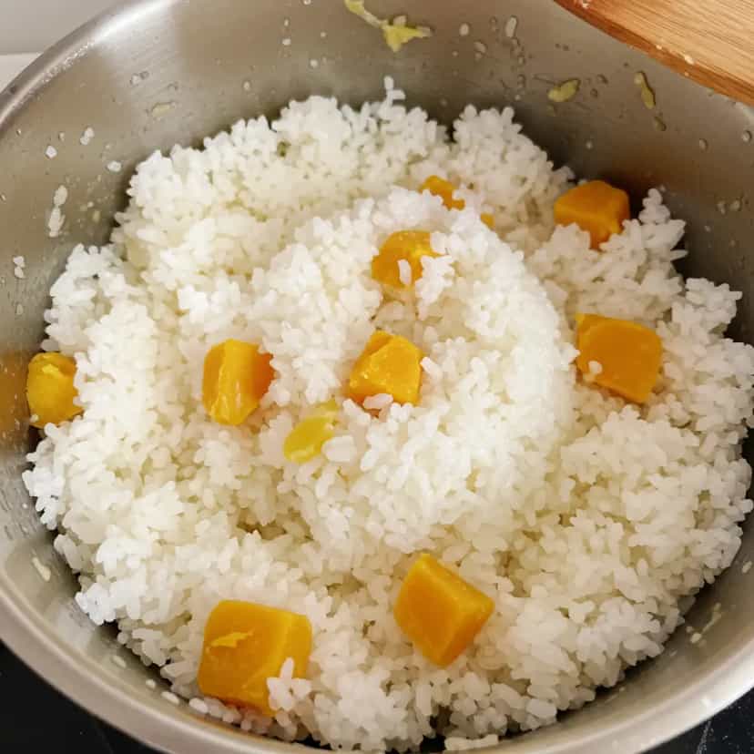 Foto deliciosa de Arroz com Batata Doce pronta para servir - Almoço & Jantar