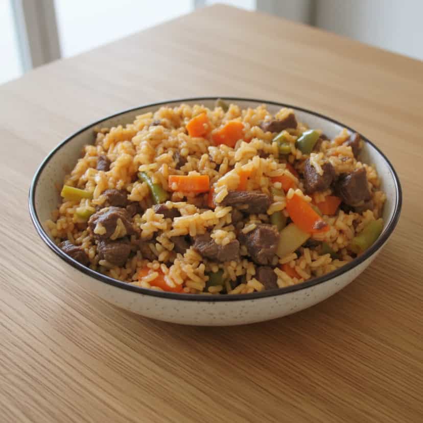 Foto deliciosa de Arroz com Carne Fácil pronta para servir - Outras Receitas