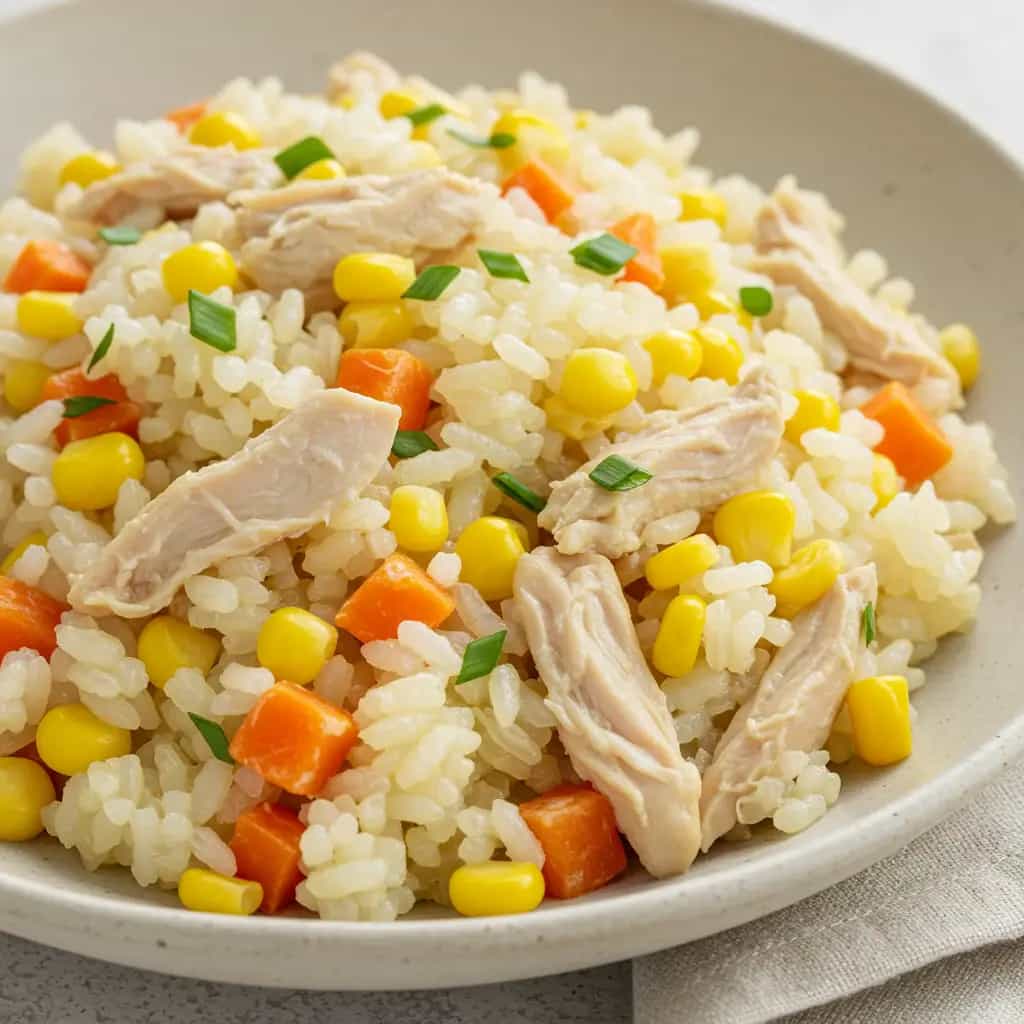 Arroz com Frango Desfiado