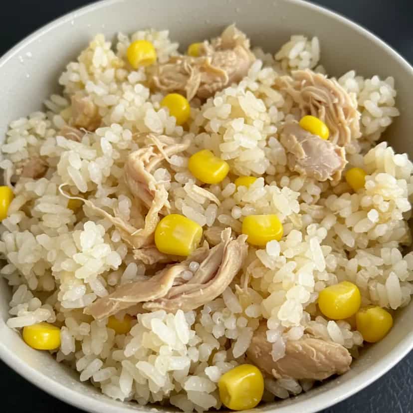 Foto deliciosa de Arroz com Frango Desfiado pronta para servir - Carnes & Frango