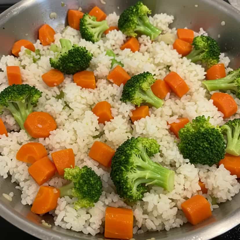Foto deliciosa de Arroz com Legumes pronta para servir - Almoço & Jantar