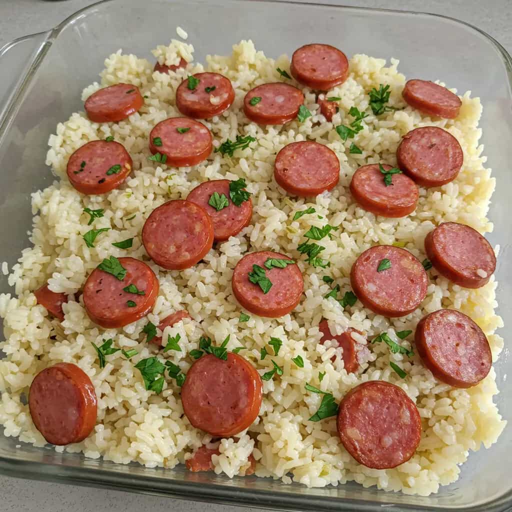 Arroz com Linguiça Calabresa Defumada