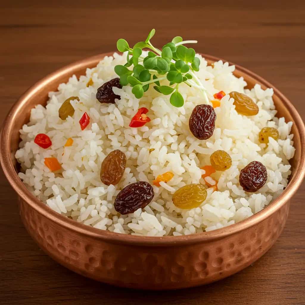 Arroz com Passas ao Espumante