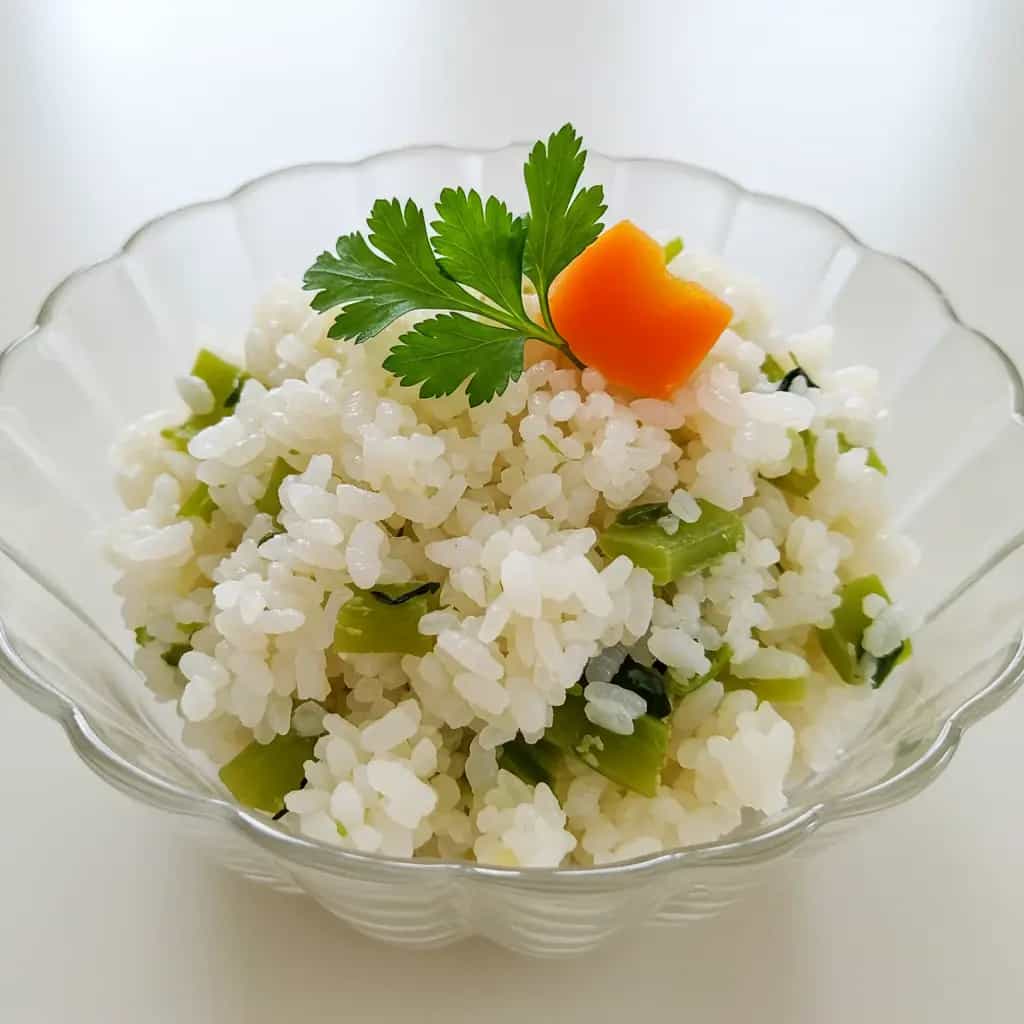 Arroz com Talos de Agrião