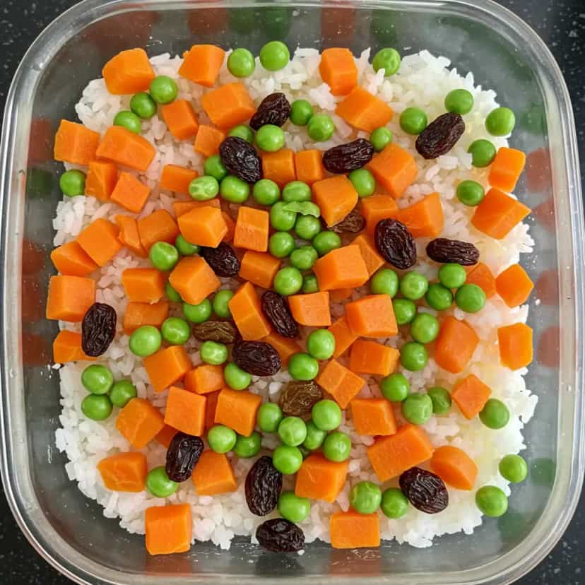 Foto deliciosa de Arroz com Uva Passas pronta para servir - Outras Receitas