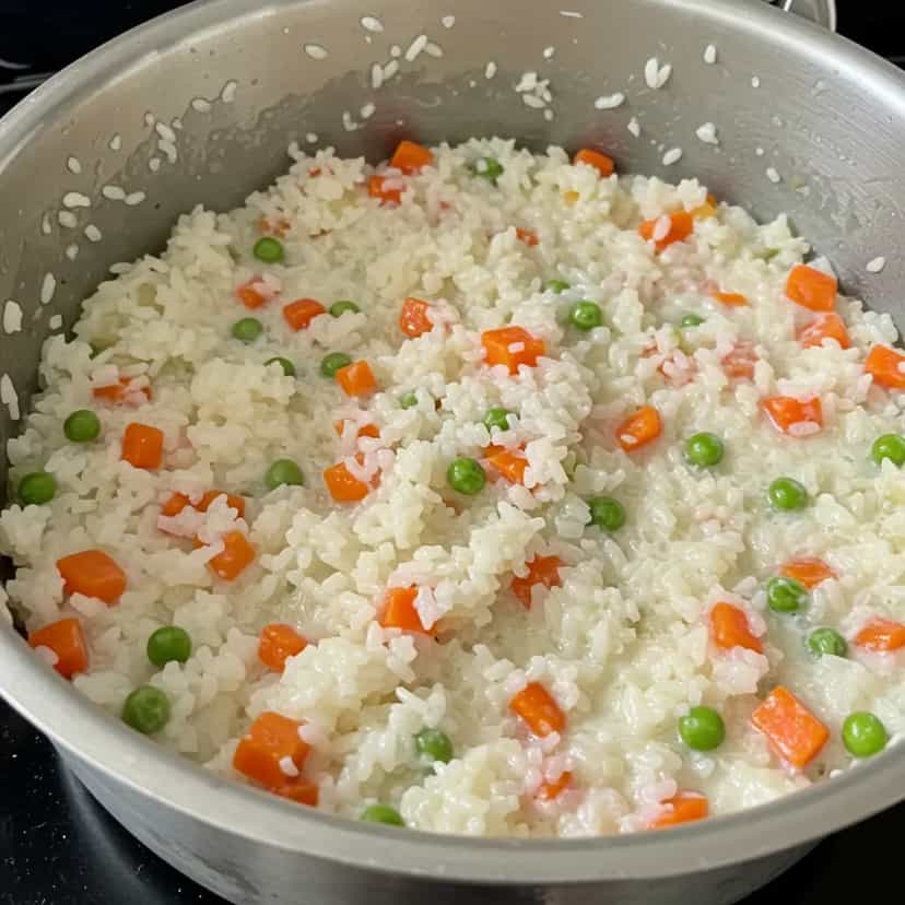 Foto deliciosa de Arroz Cremoso com Frango e Requeijão pronta para servir - Pratos Brasileiros Icônicos