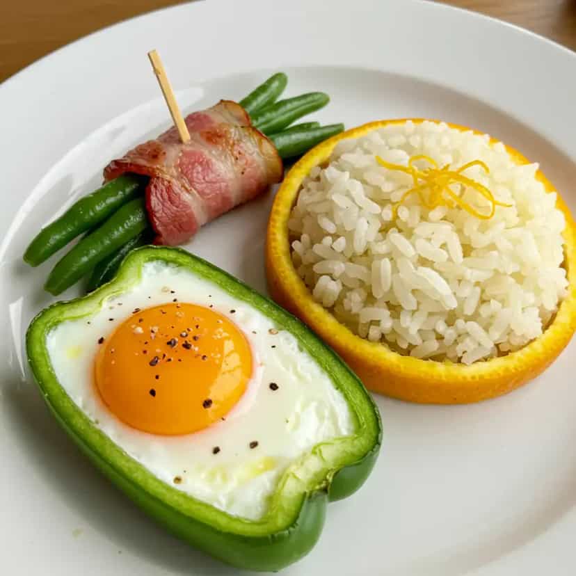 Foto deliciosa de Arroz Cremoso de Laranja pronta para servir - Almoço & Jantar