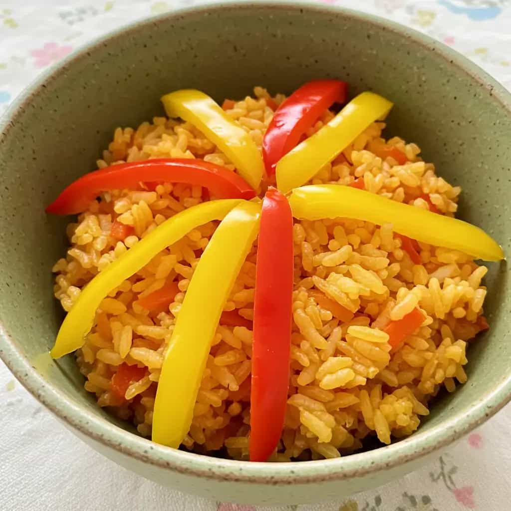 Arroz de Cenoura e Pimentão Expresso
