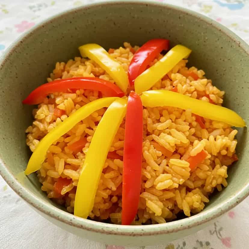 Foto deliciosa de Arroz de Cenoura e Pimentão Expresso pronta para servir - Outras Receitas