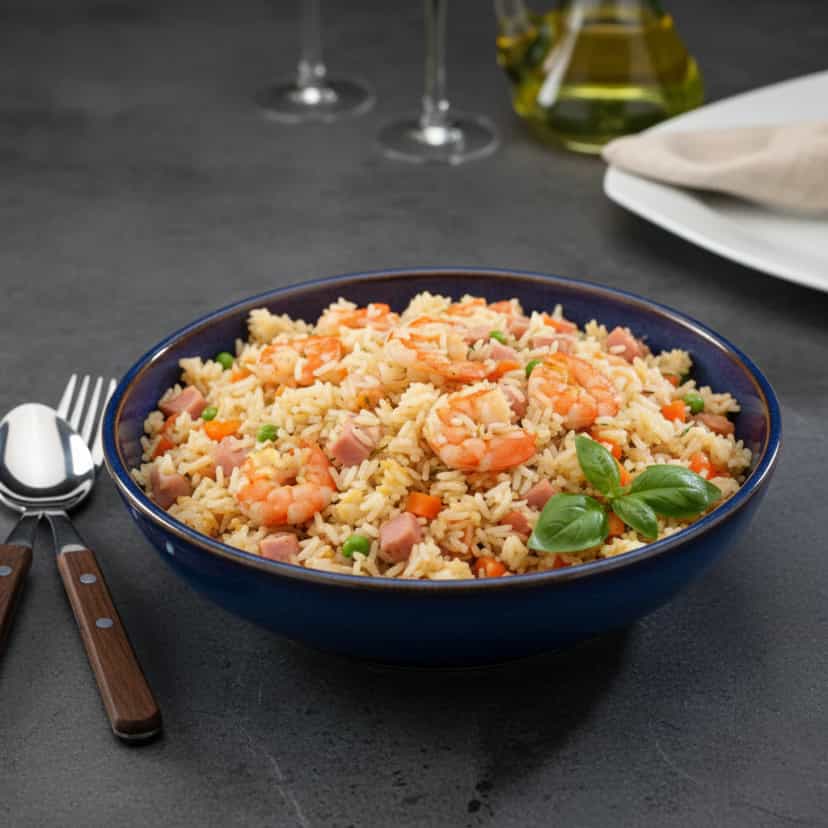 Foto deliciosa de Arroz de Forno com Queijo pronta para servir - Almoço & Jantar