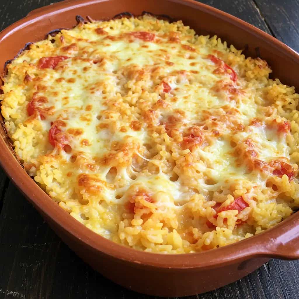 Arroz de Forno com Tomate e Mussarela
