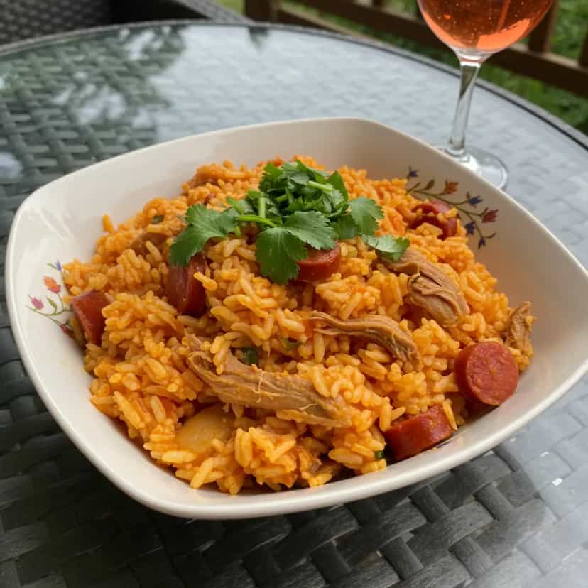 Foto deliciosa de Arroz de Pato pronta para servir - Pratos Brasileiros Icônicos