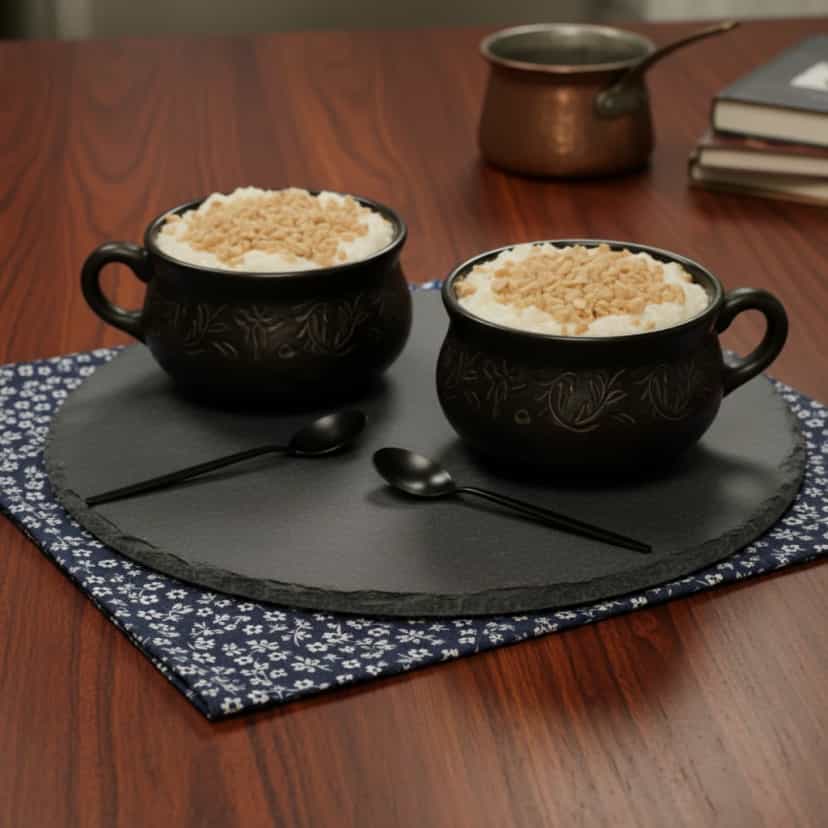 Foto deliciosa de Arroz Doce de Leite com Amendoim pronta para servir - Pudins & Cremes
