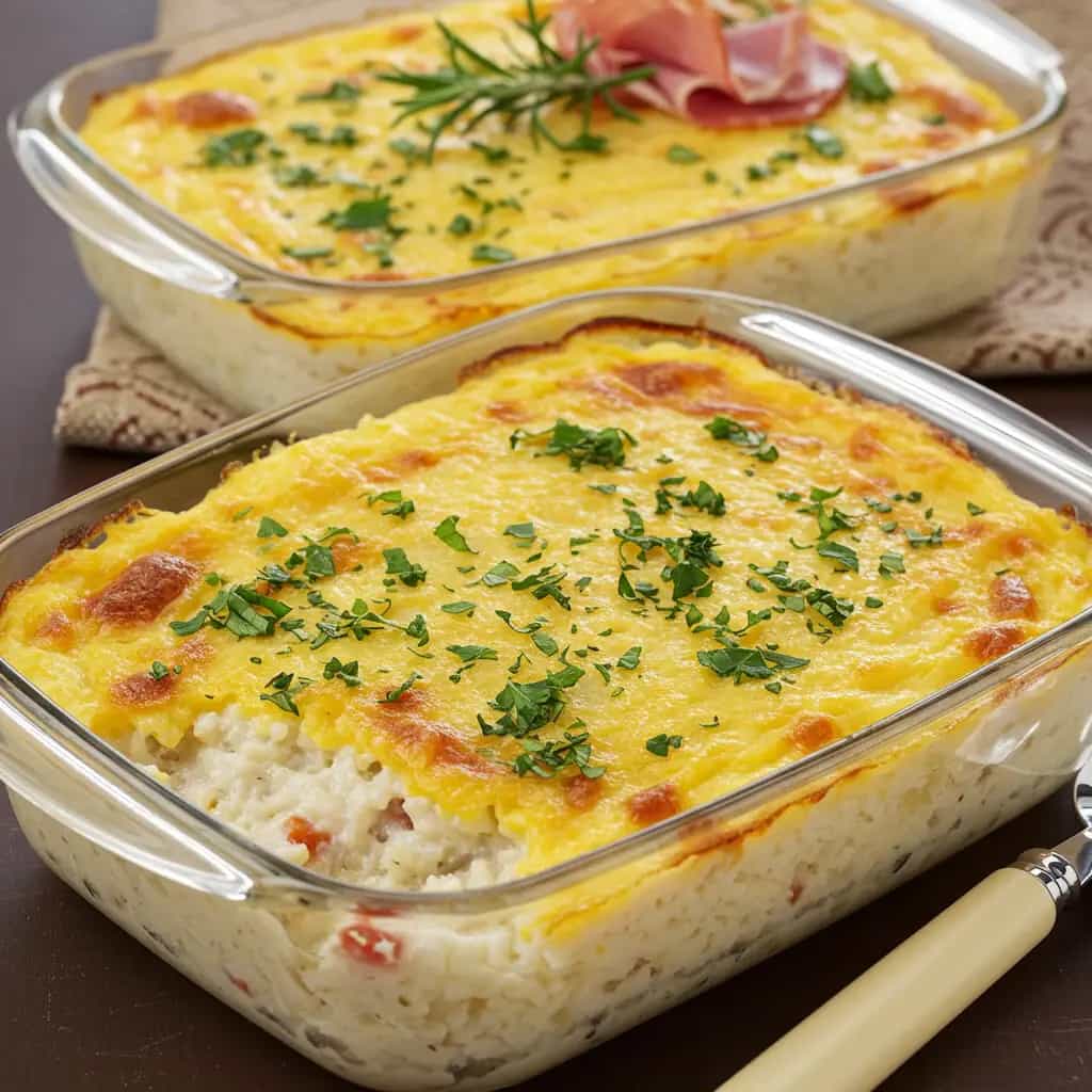 Arroz Gratinado com Presunto