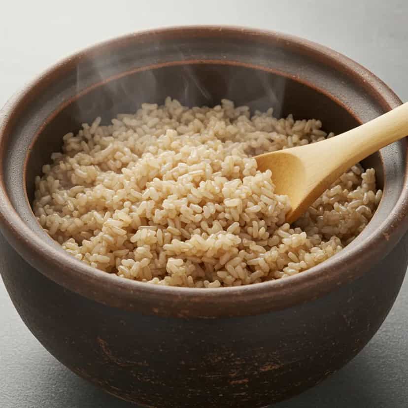 Foto deliciosa de Arroz Integral Perfumado com Alho-Poró pronta para servir - Almoço & Jantar