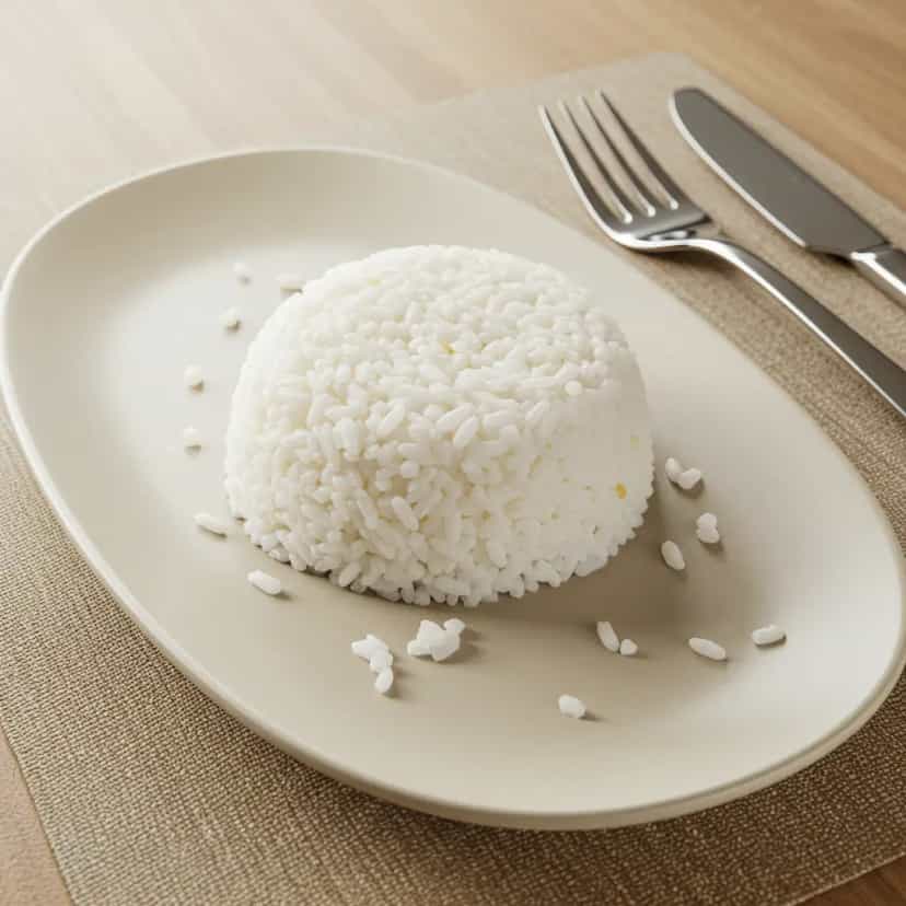Foto deliciosa de Arroz Pilaf com Amêndoas e Passas pronta para servir - Almoço & Jantar