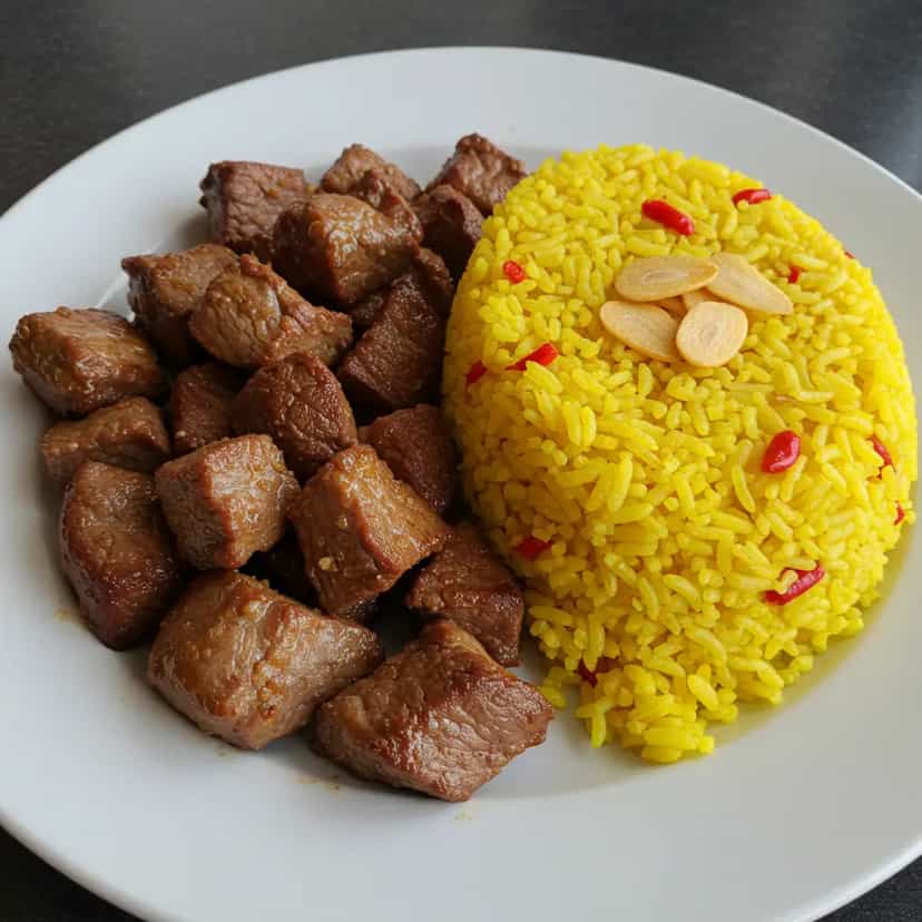 Foto deliciosa de Arroz Tasmania pronta para servir - Peixes & Frutos do Mar
