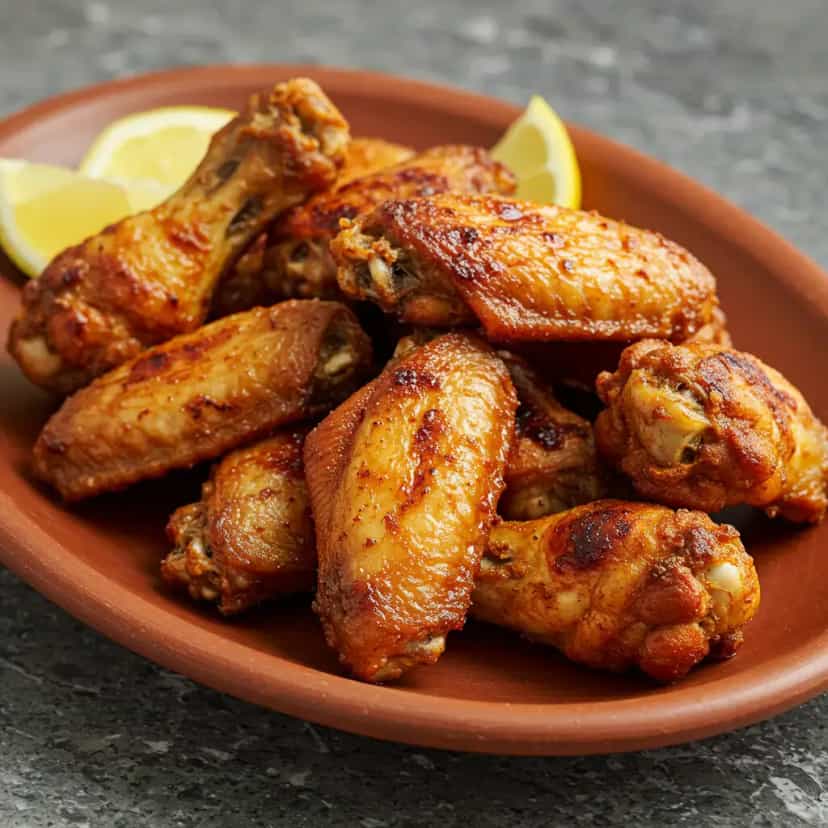 Foto deliciosa de Asinhas de Frango Crocantes pronta para servir - Salgadinhos