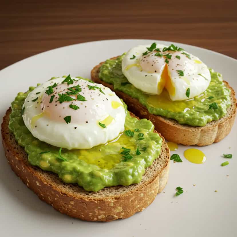 Foto deliciosa de Avocado Toast com Ovo Pochê pronta para servir - Torradas & Toasts