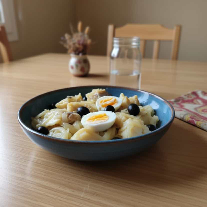 Foto deliciosa de Bacalhau à Gomes de Sá pronta para servir - Peixes & Frutos do Mar