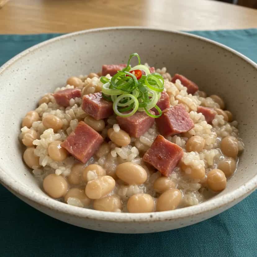 Foto deliciosa de Baião de Dois Cremoso pronta para servir - Pratos Brasileiros Icônicos