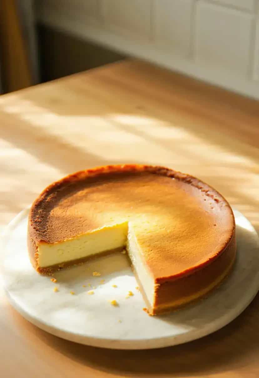 Foto deliciosa de Cheesecake Assado pronta para servir - Tortas & Tortinhas