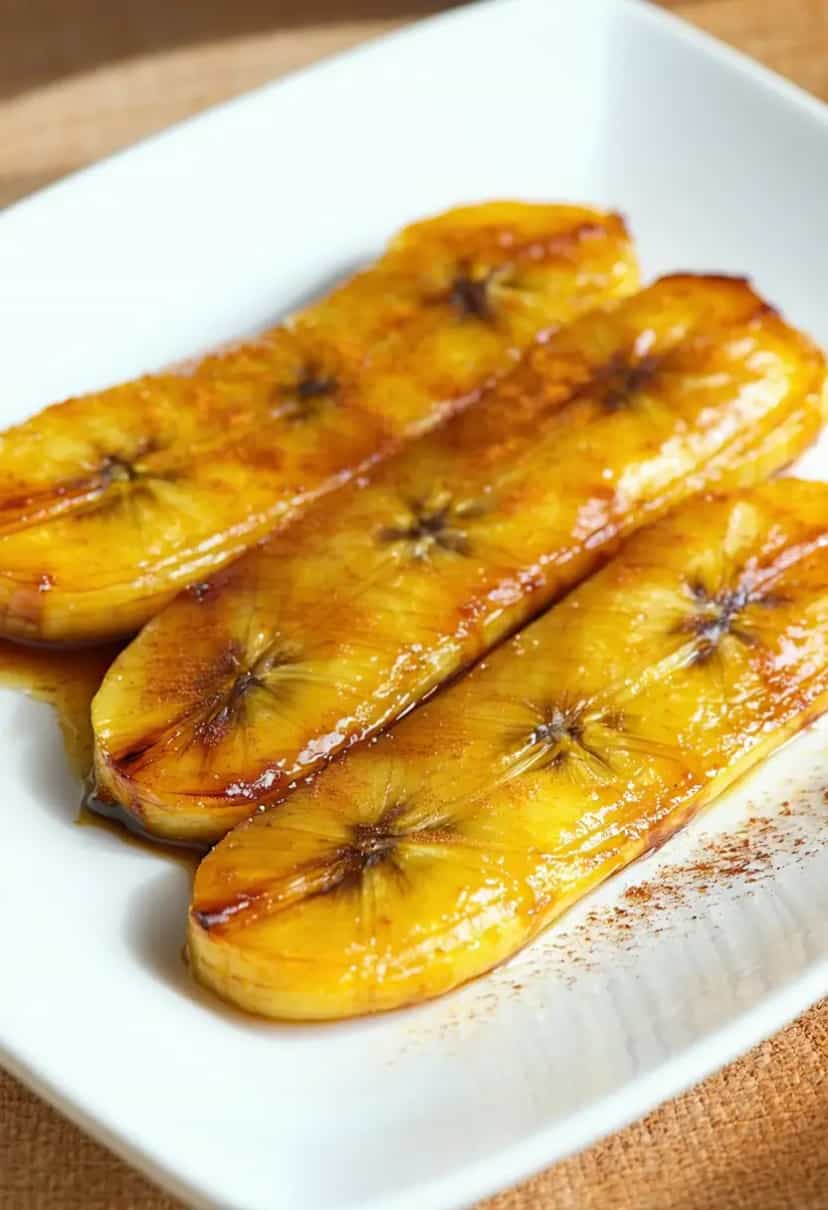 Foto deliciosa de Banana Flambada com Açúcar e Canela pronta para servir - Outras Receitas