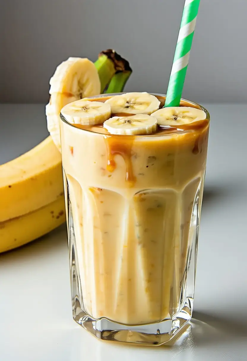 Foto deliciosa de Smoothie de Banana e Manteiga de Amendoim pronta para servir - Outras Receitas