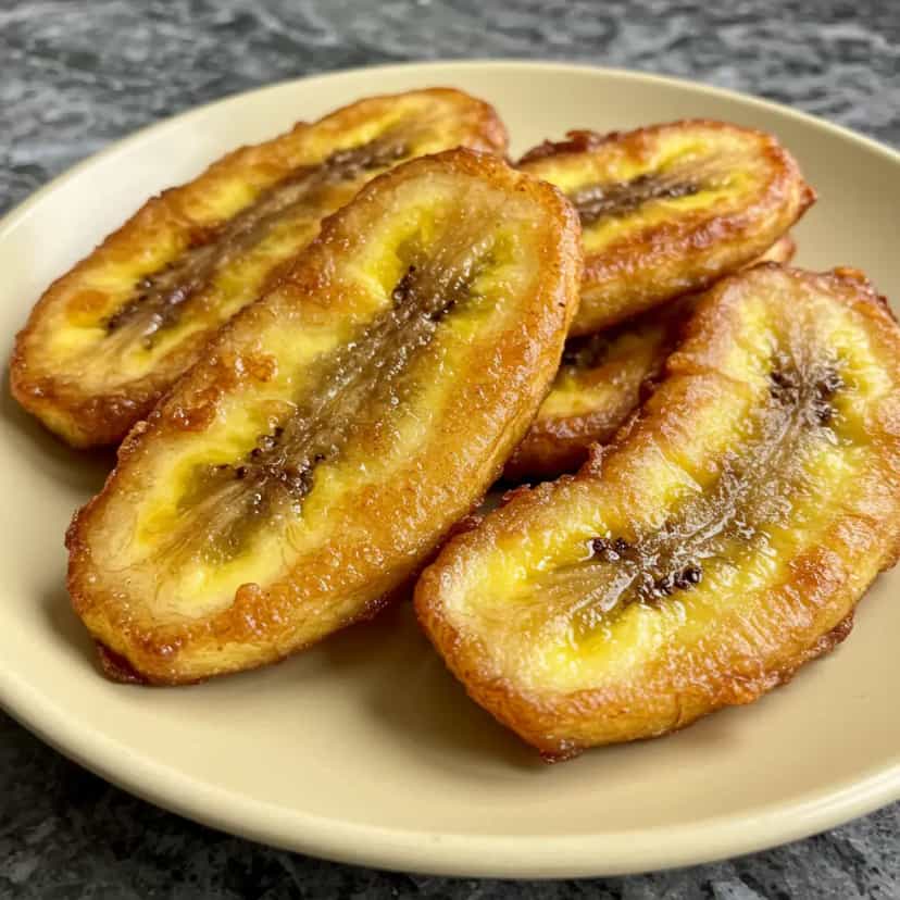 Foto deliciosa de Bananas Fritas com Calda de Chocolate pronta para servir - Outras Receitas