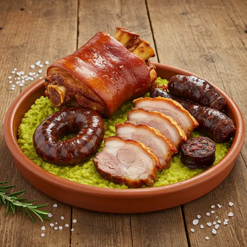 Foto deliciosa de Banquete de Porco com Chucrute pronta para servir - Carnes & Frango