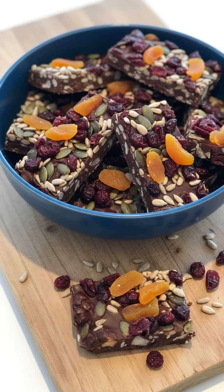 Foto deliciosa de Barra de Cacau Rústica pronta para servir - Snacks Naturais
