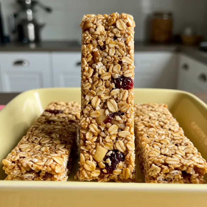 Foto deliciosa de Barras de Cereais Integrais com Mel pronta para servir - Snacks Assados