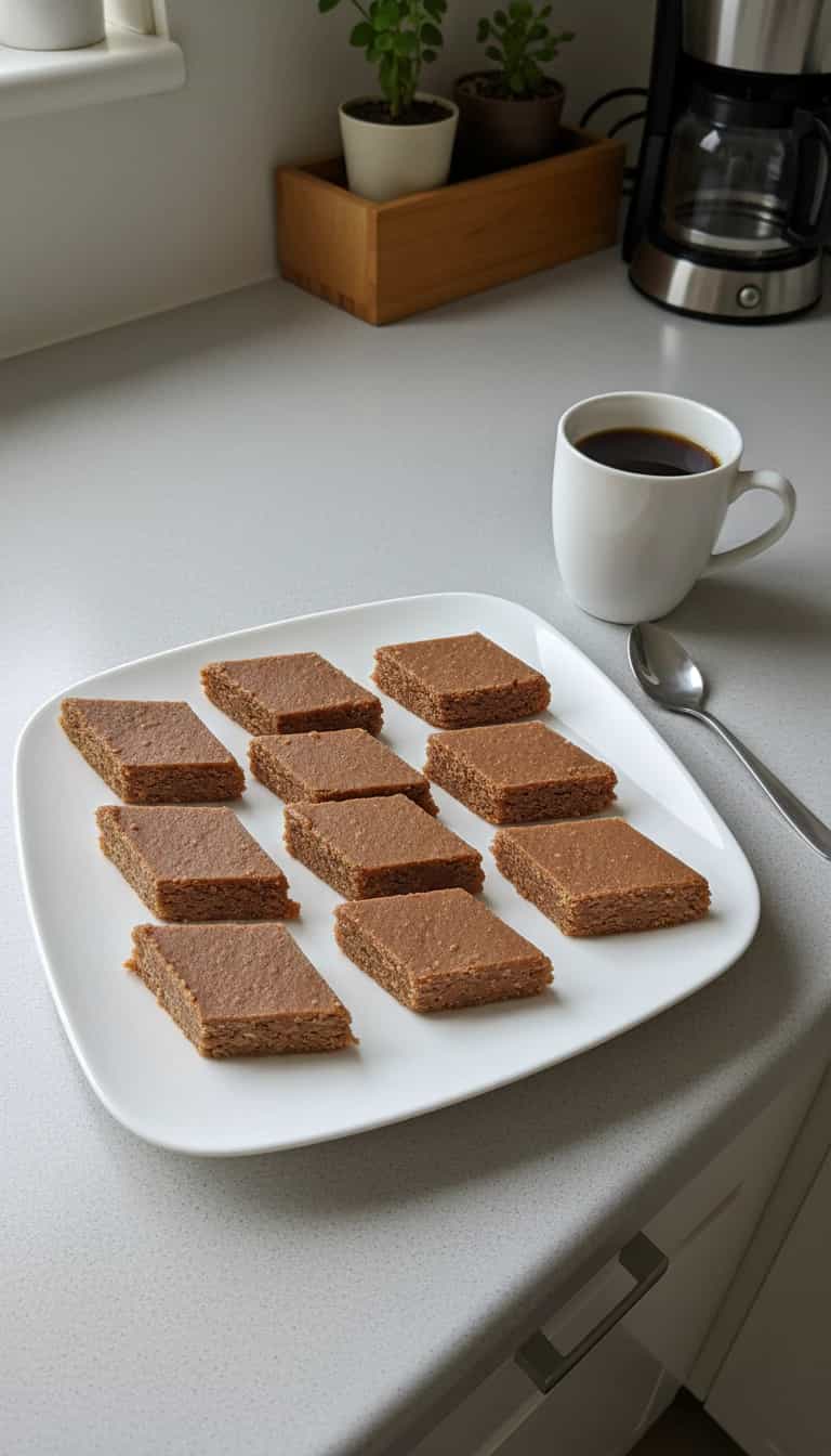 Foto deliciosa de Barrinhas de Amendoim Caseiras pronta para servir - Snacks Assados