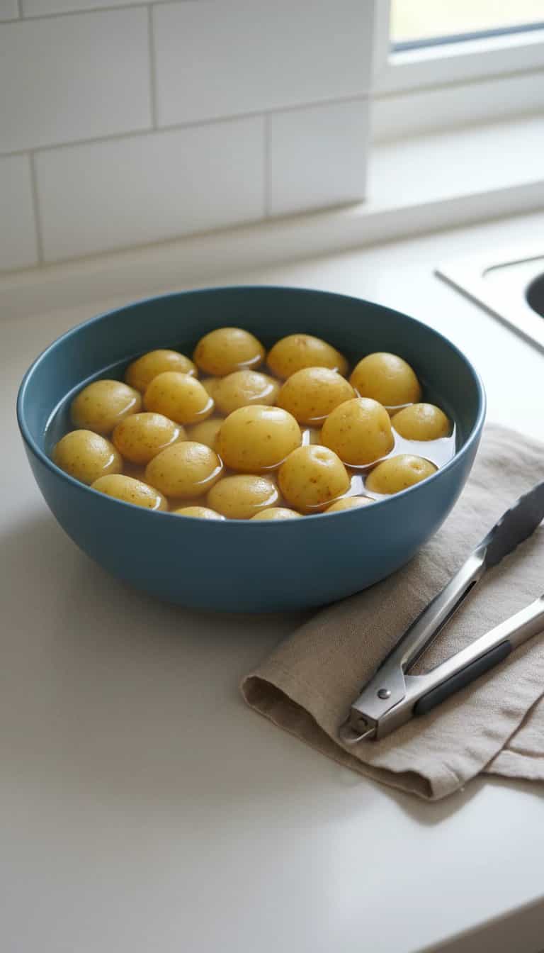 Foto deliciosa de Batata em Conserva Caseira pronta para servir - Salgadinhos