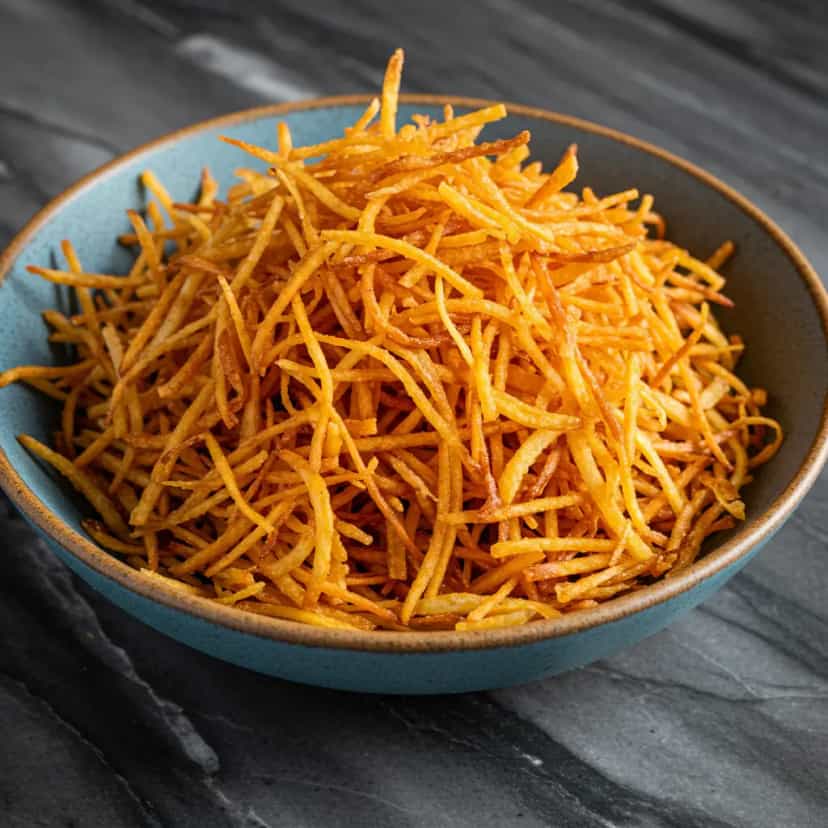 Foto deliciosa de Batata Palha Crocante pronta para servir - Chips & Biscoitos