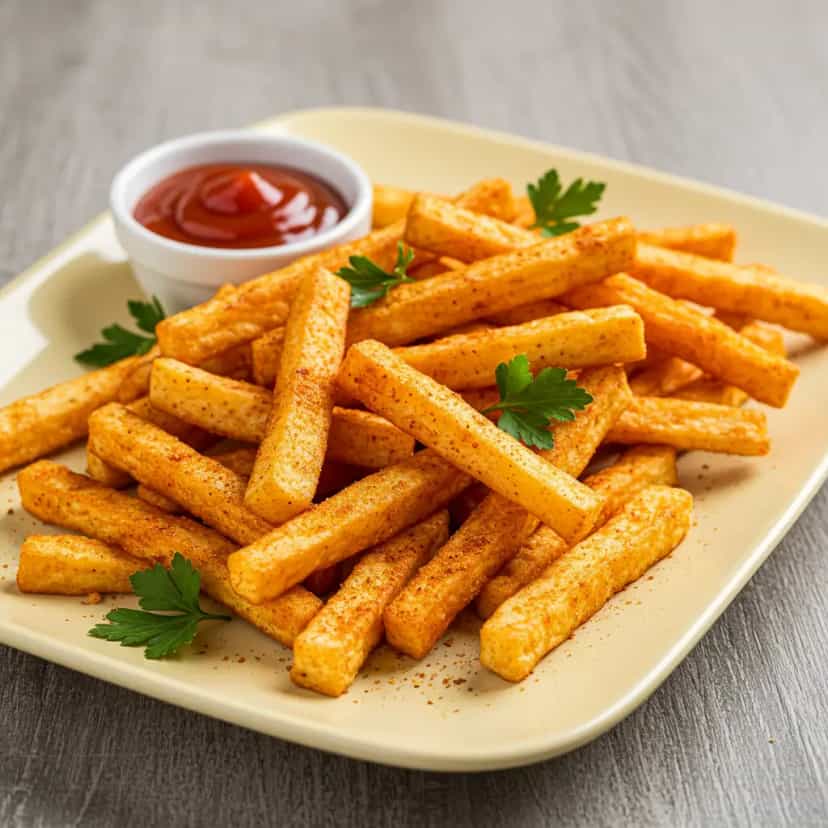 Foto deliciosa de Batata Palito Crocante: Receita Caseira pronta para servir - Chips & Biscoitos