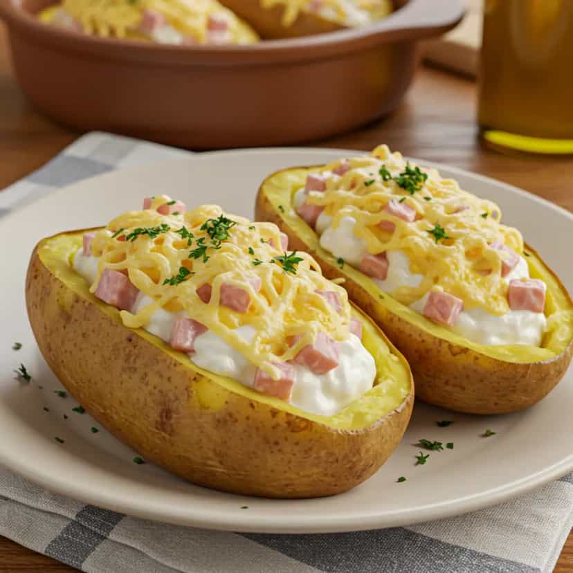 Foto deliciosa de Batata recheada pronta para servir - Salgadinhos