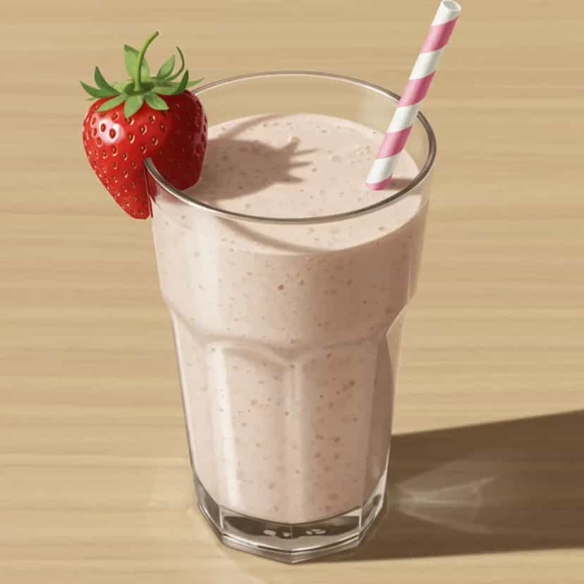 Foto deliciosa de Batida de Morango com Champagne pronta para servir - Coquetéis