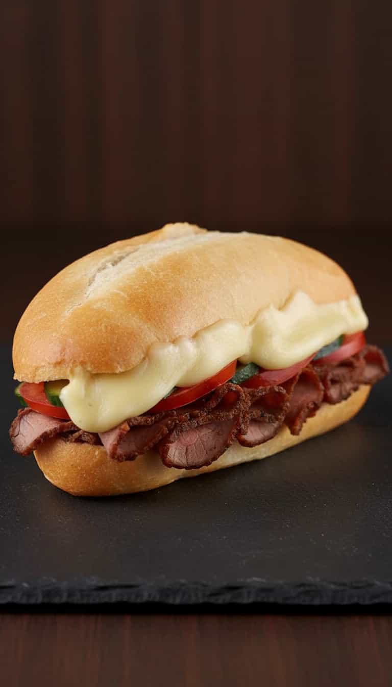 Foto deliciosa de Bauru Tradicional com Três Queijos pronta para servir - Lanches de Padaria