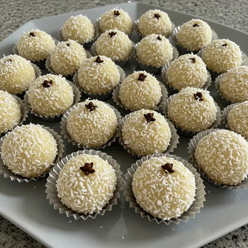Foto deliciosa de Beijinhos de Coco pronta para servir - Outras Receitas