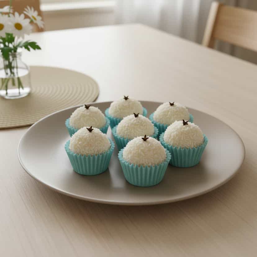 Foto deliciosa de Beijinhos de Coco com Cravo da Índia pronta para servir - Outras Receitas