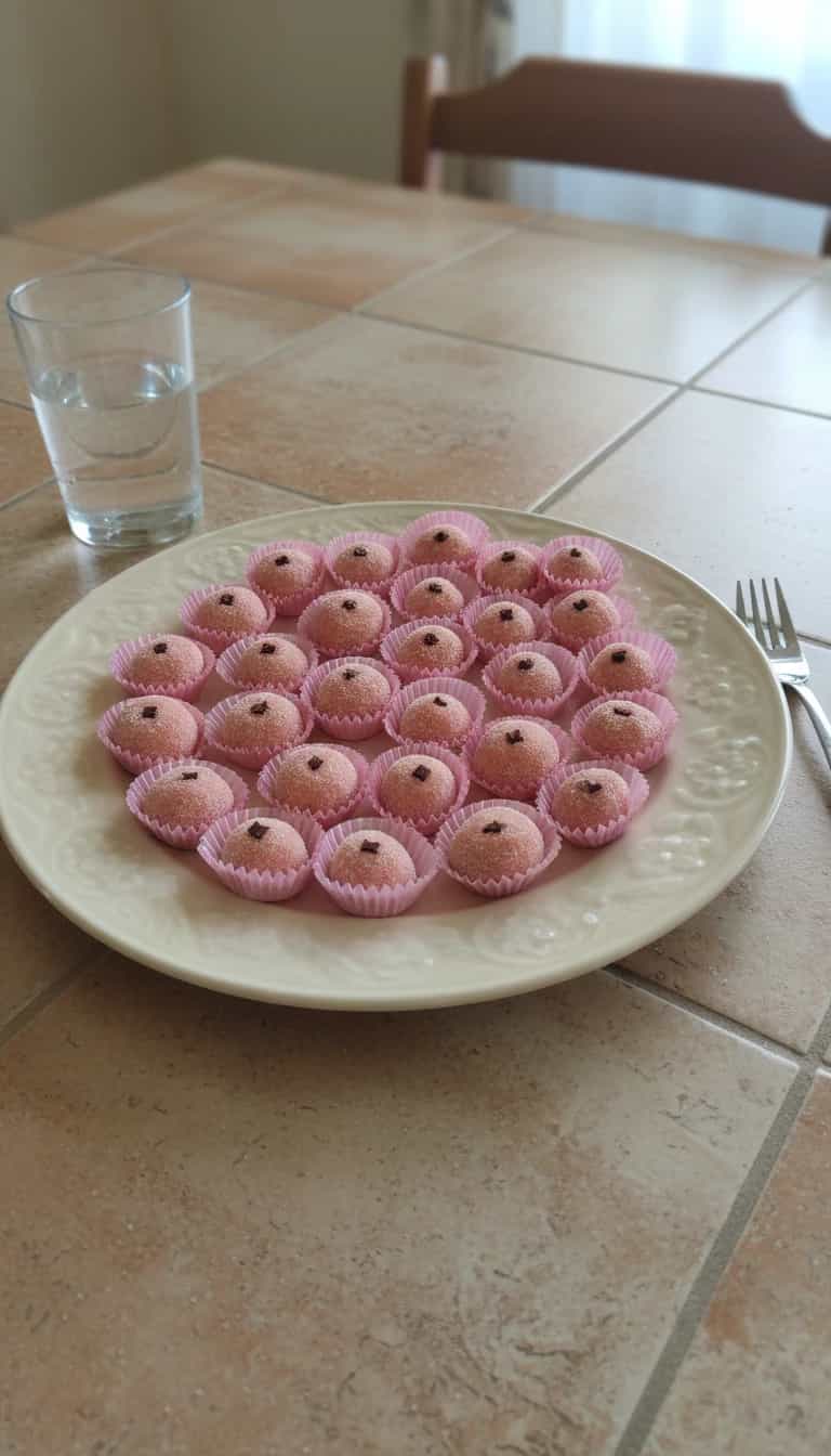 Foto deliciosa de Beijinhos de Morango no Micro-ondas pronta para servir - Sem Assar