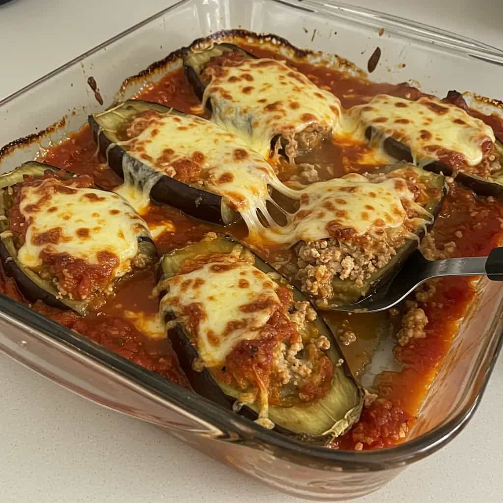 Beringela Recheada à Parmegiana