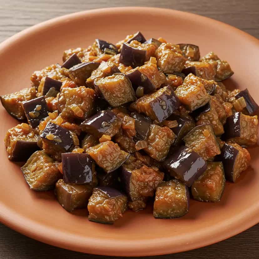 Foto deliciosa de Beringela Refogada Simples pronta para servir - Outras Receitas