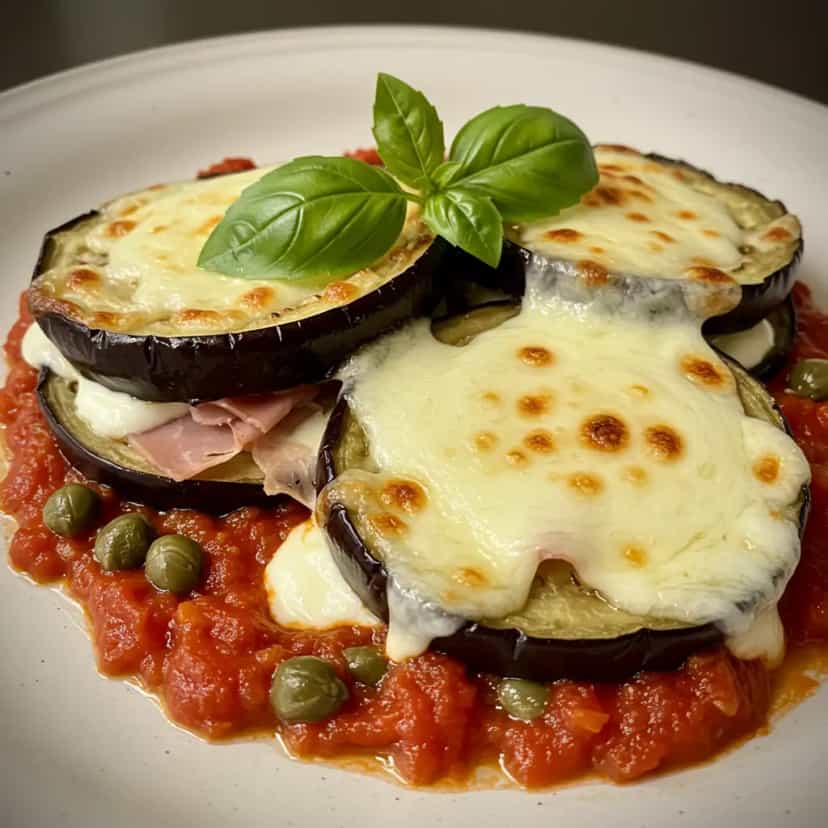 Foto deliciosa de Berinjela à Parmegiana pronta para servir - Almoço & Jantar